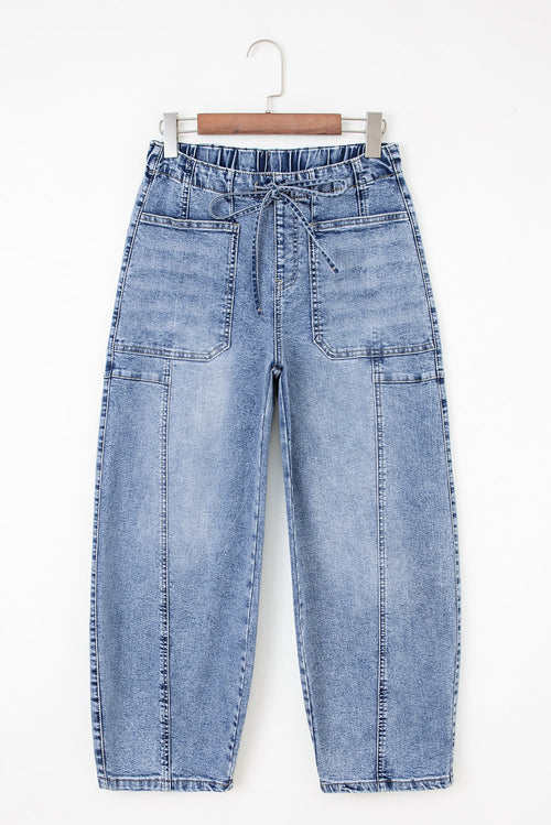 Bella Paperbag Waist Barrel Jeans