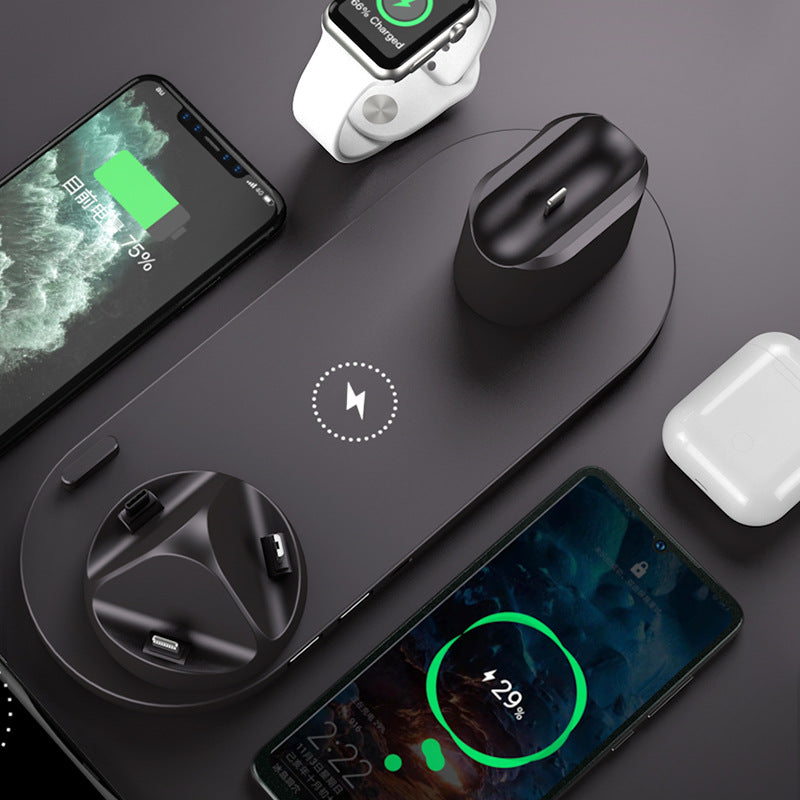 6-in-1 Wireless Charging Dock Station – iPhone & Apple Watch | 10W/15W Fast Charge