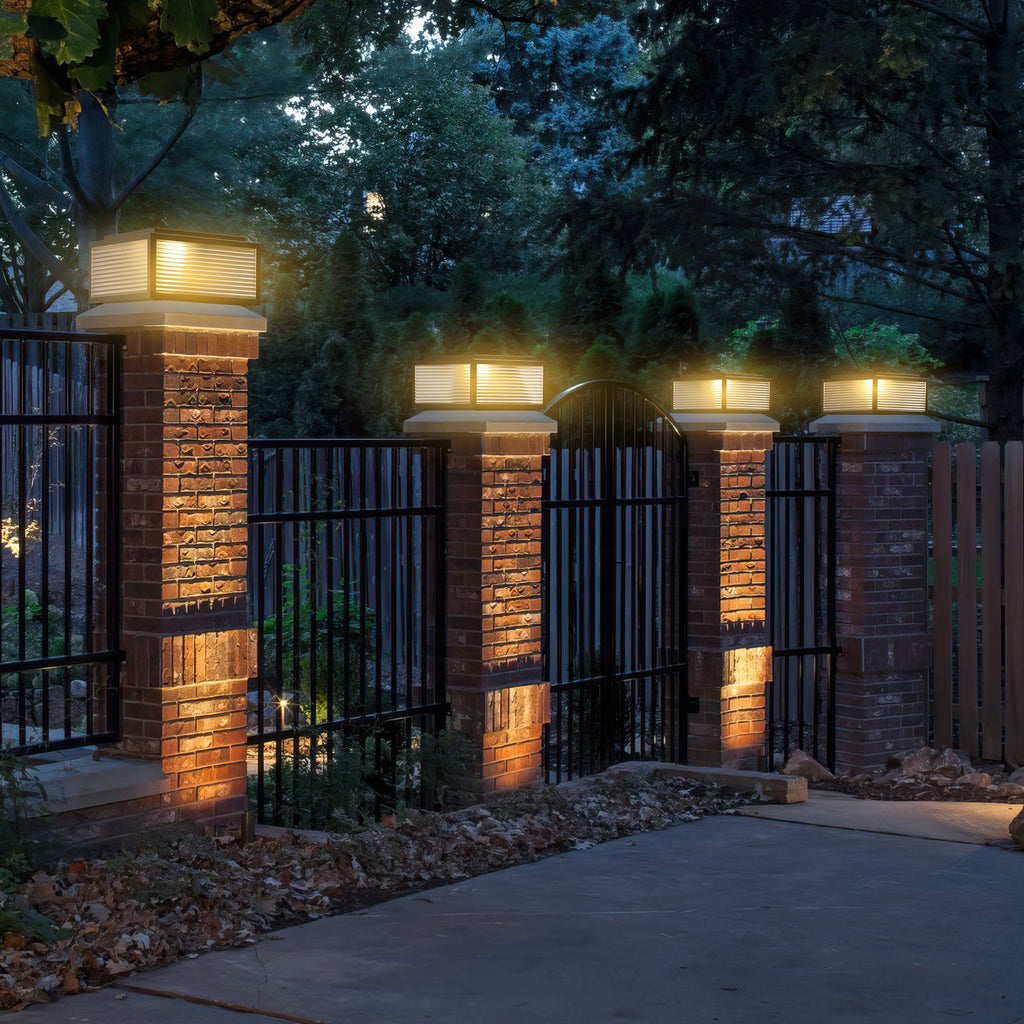 Solar Post Cap Lights - Adjustable Color Temperature with Remote