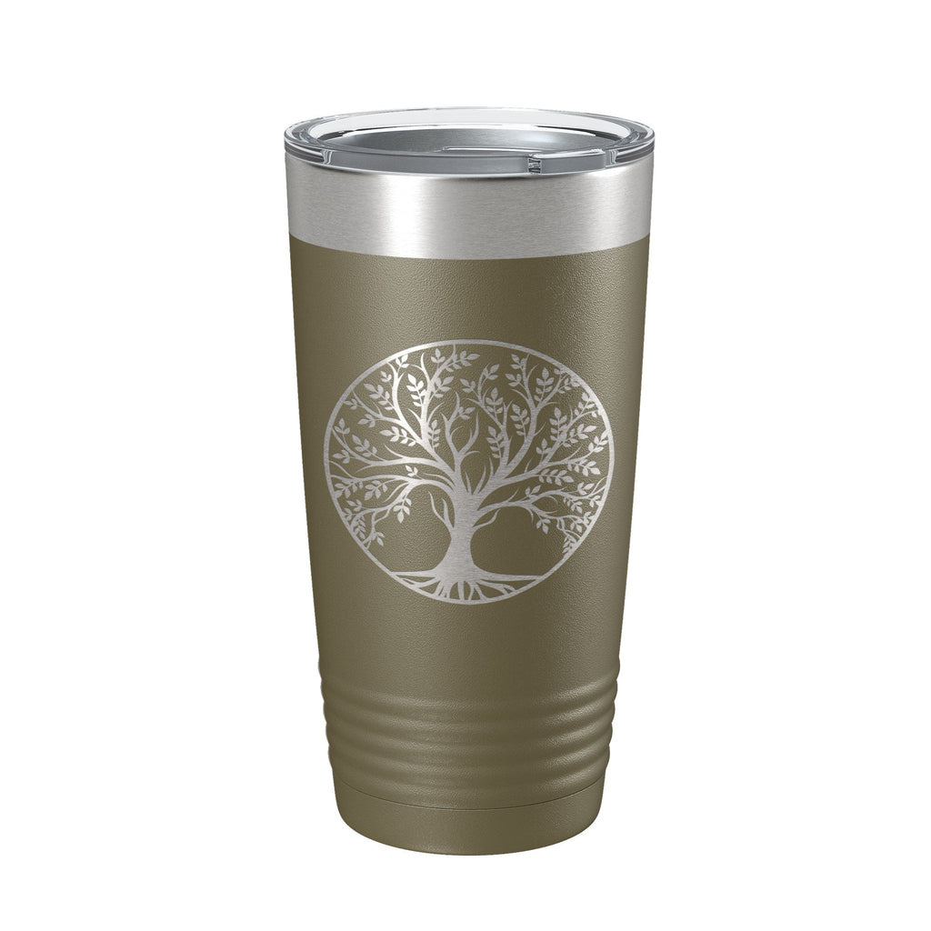 Tree Of Life Tumbler Travel Mug Insulated Laser Engraved Coffee Cup 20 oz