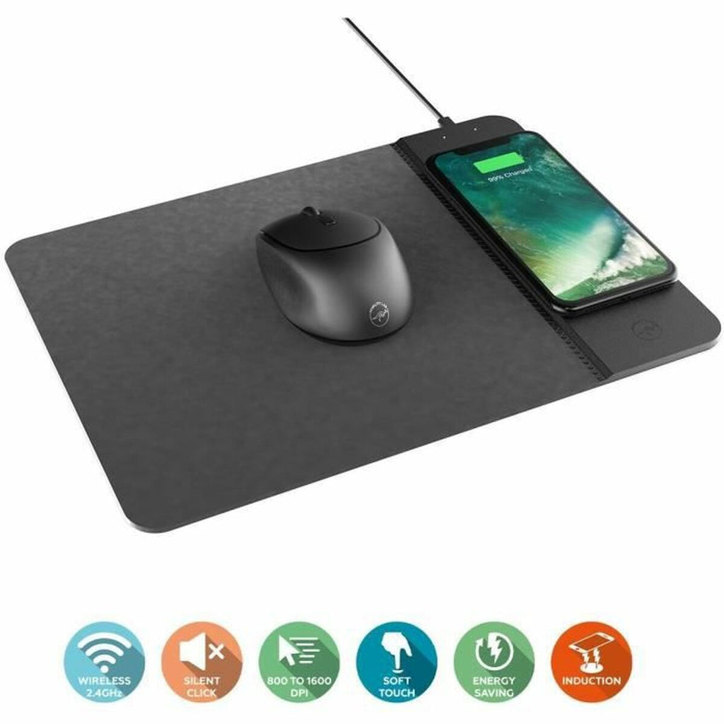 Mobility Lab Wireless Mouse & Charging Pad Set – Adjustable DPI | Black