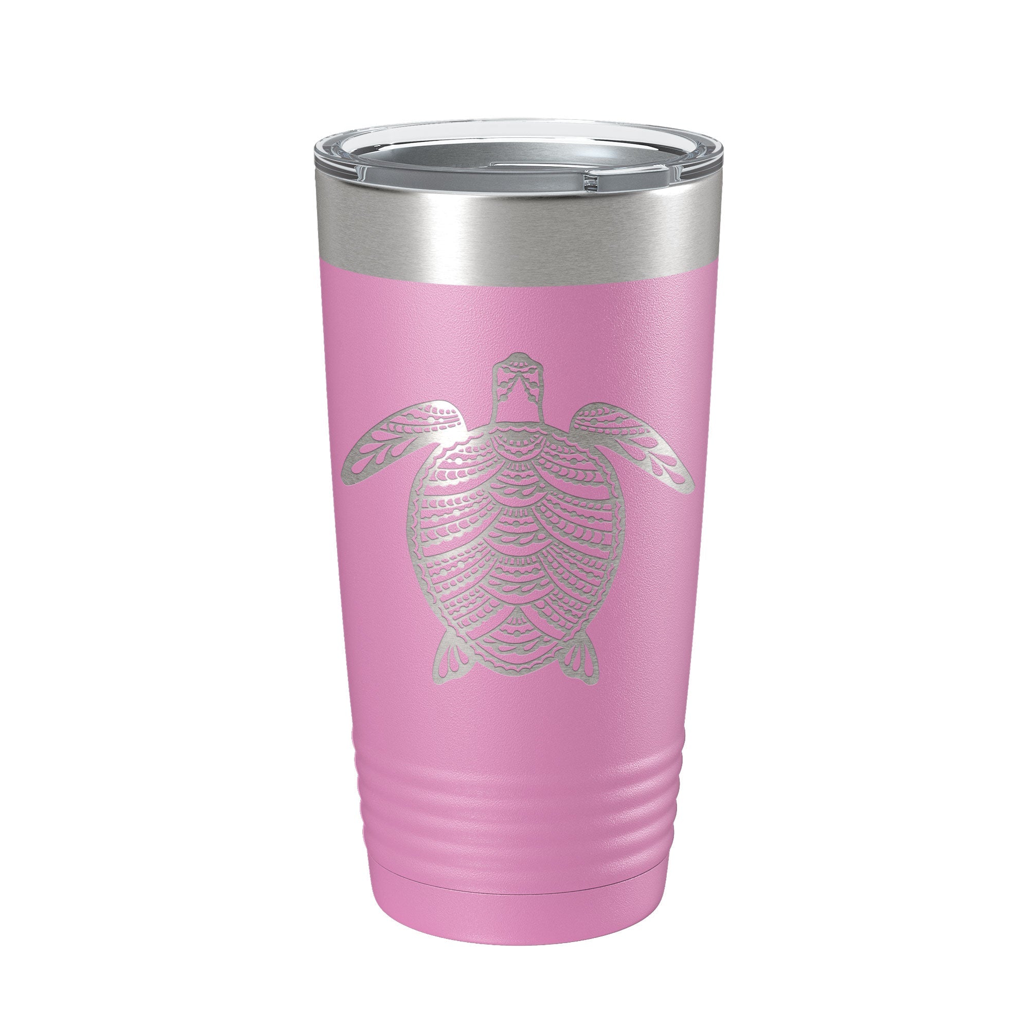 Sea Turtle Tumbler Zentangle Travel Mug Insulated Laser Engraved Coffee Cup 20 oz