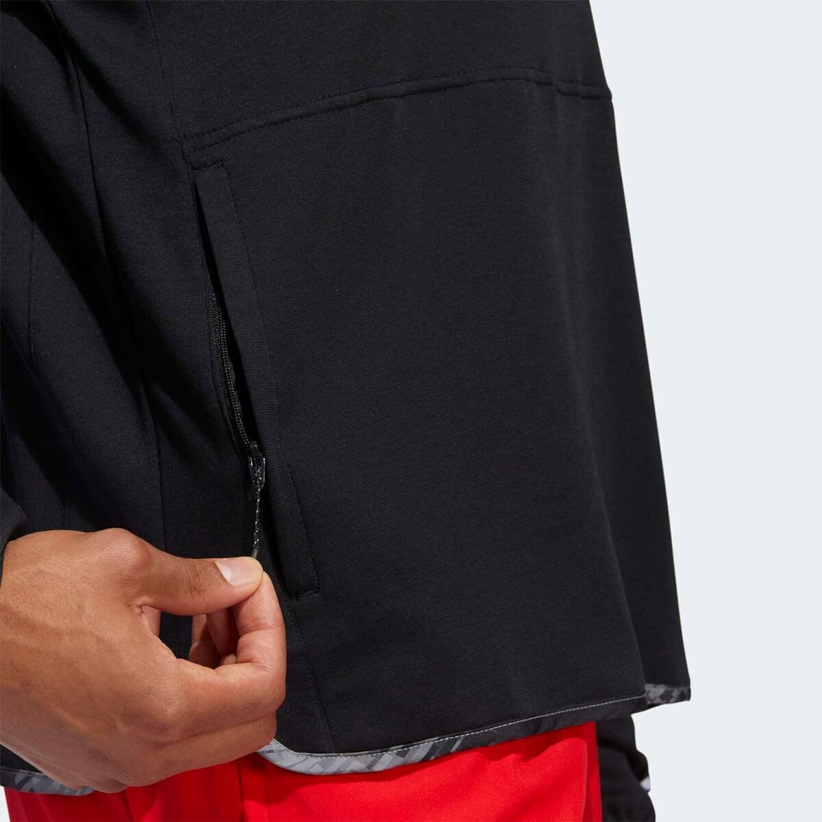 Adidas Men’s Hoodie – Classic Black Cotton-Blend Sweatshirt