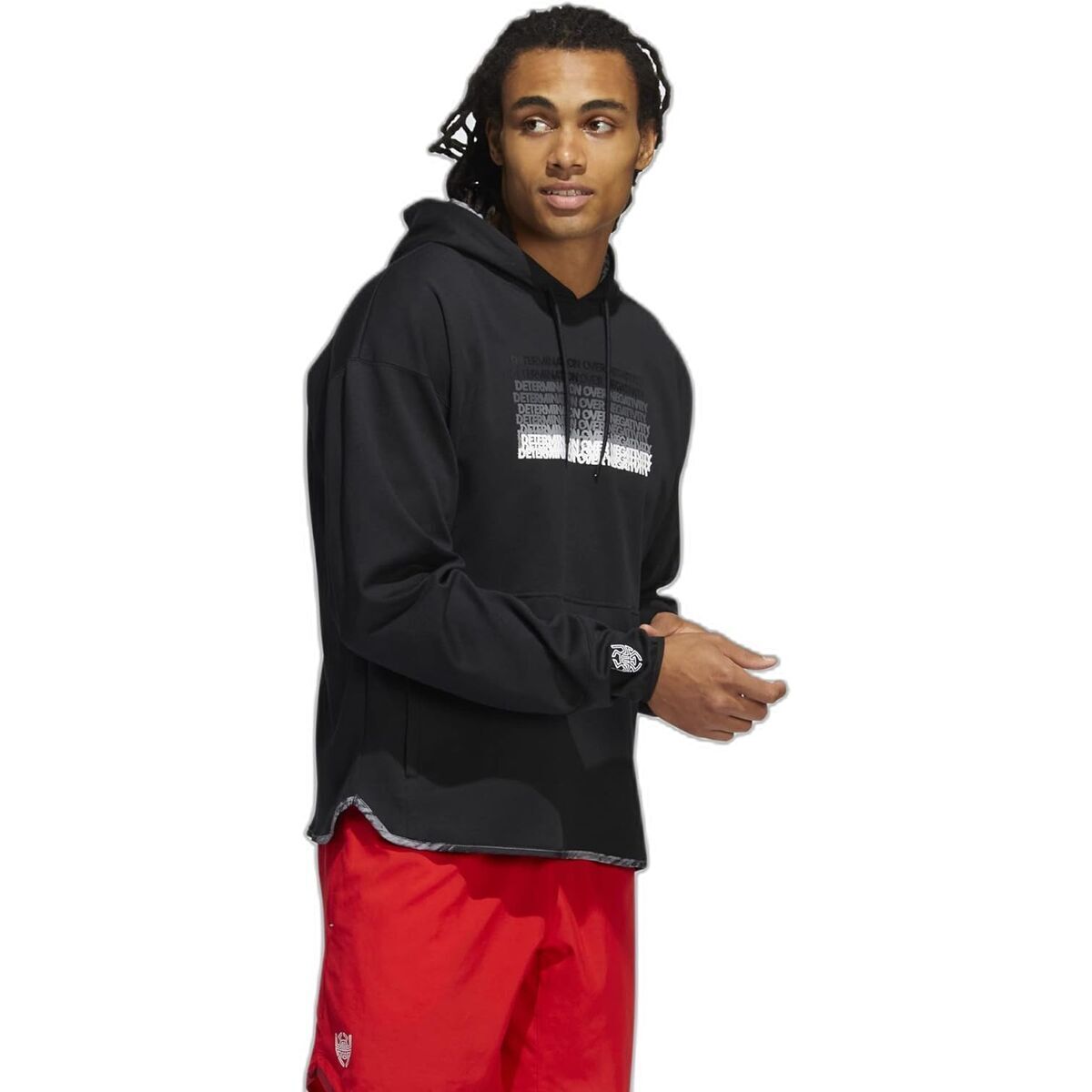 Adidas Men’s Hoodie – Classic Black Cotton-Blend Sweatshirt
