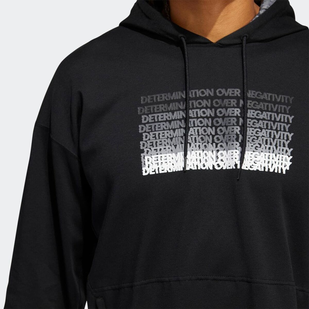 Adidas Men’s Hoodie – Classic Black Cotton-Blend Sweatshirt