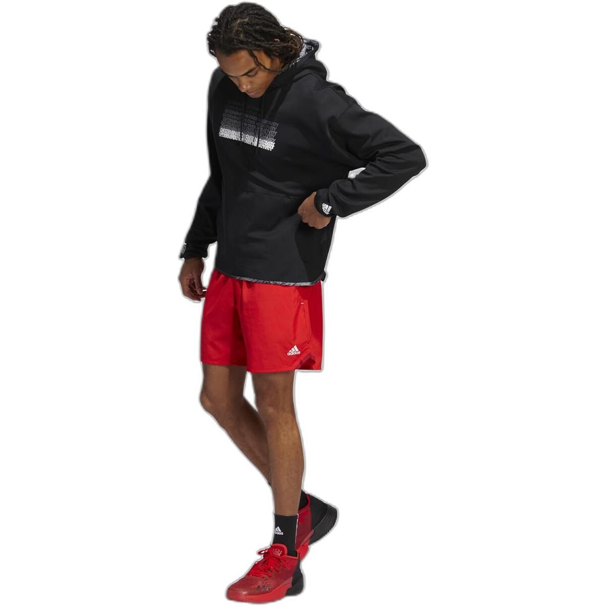 Adidas Men’s Hoodie – Classic Black Cotton-Blend Sweatshirt