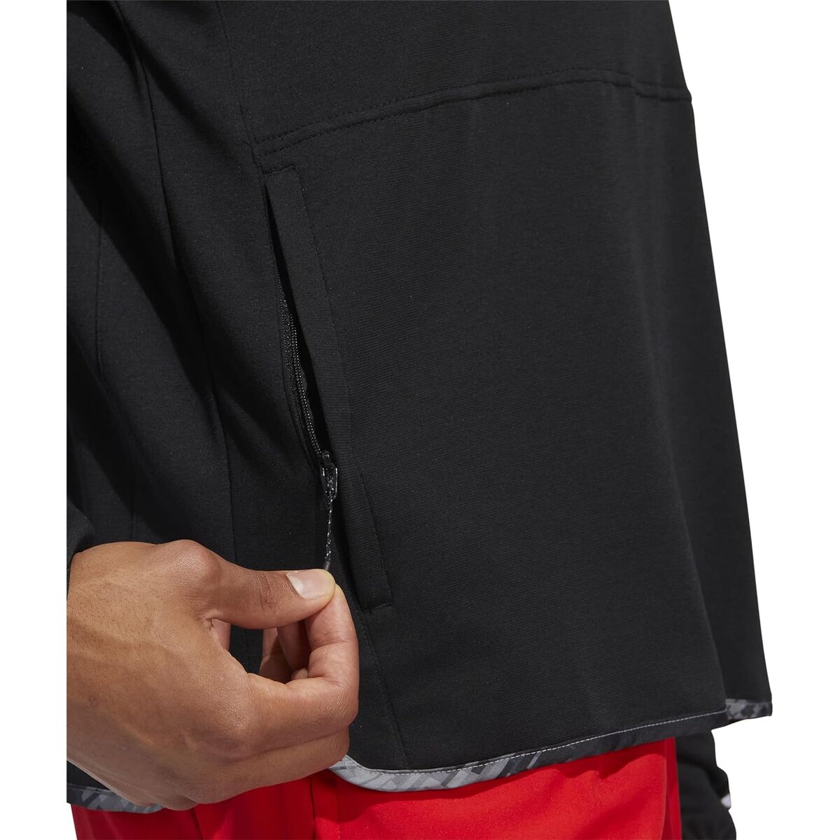 Adidas Men’s Hoodie – Classic Black Cotton-Blend Sweatshirt