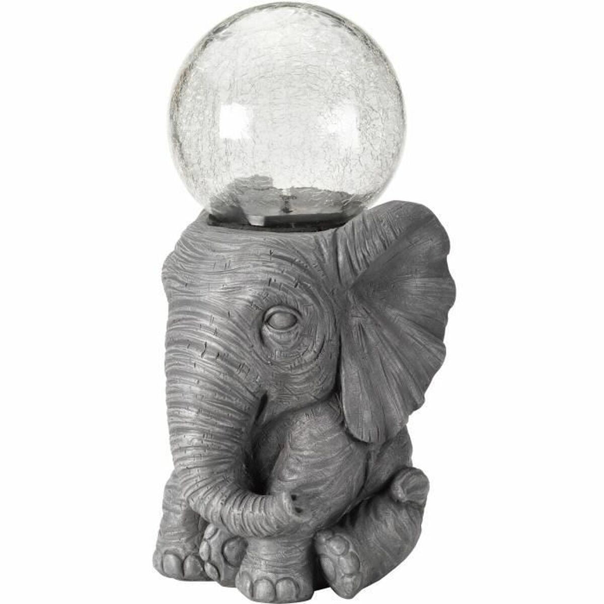 Solar Elephant Garden Light - White Decorative LED Lamp