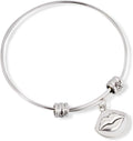 Emerald Park Jewelry Lips on Oval Fancy Charm Bangle