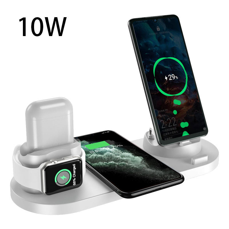 6-in-1 Wireless Charging Dock Station – iPhone & Apple Watch | 10W/15W Fast Charge