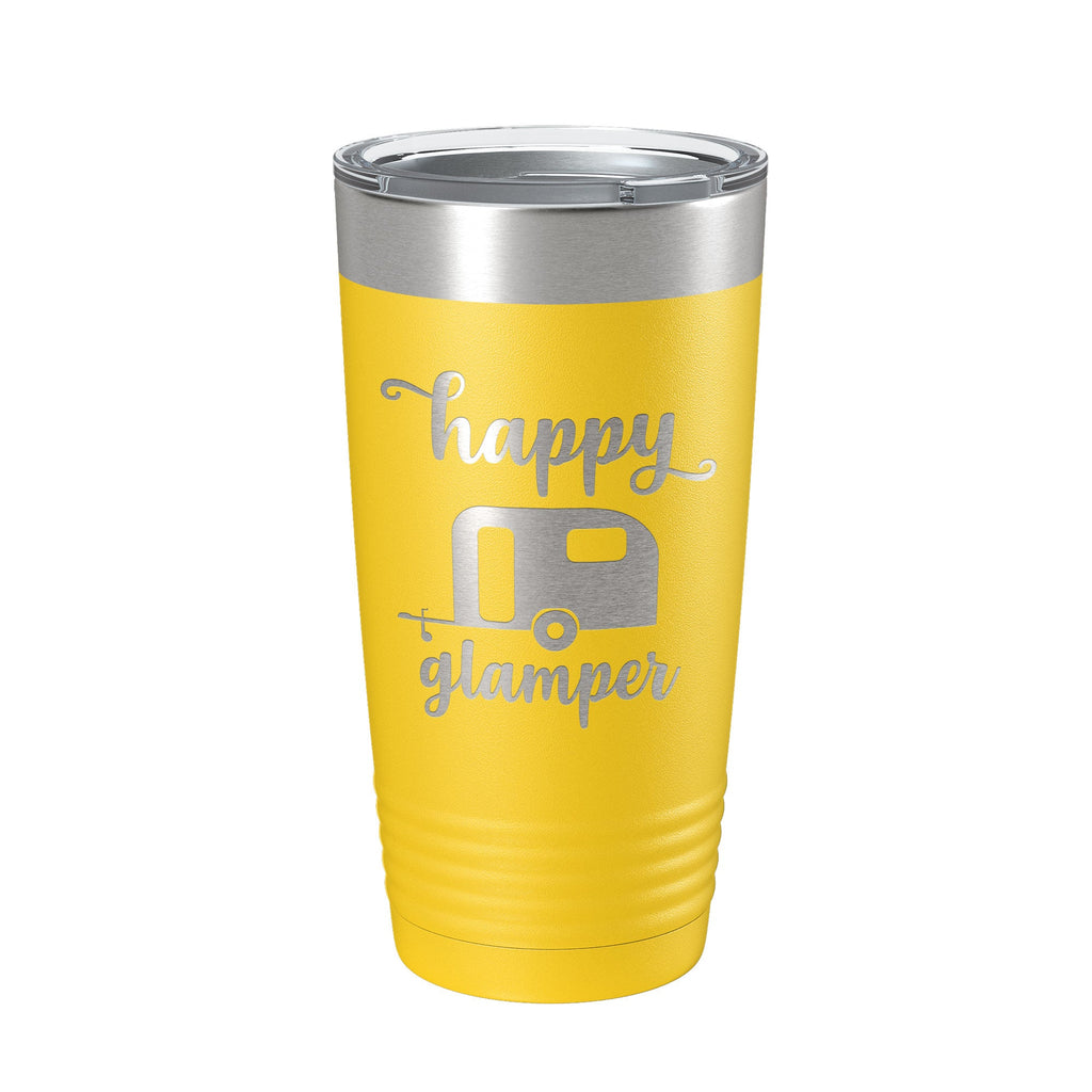 Happy Glamper Tumbler Travel Mug Insulated Laser Engraved Coffee Cup 20 oz
