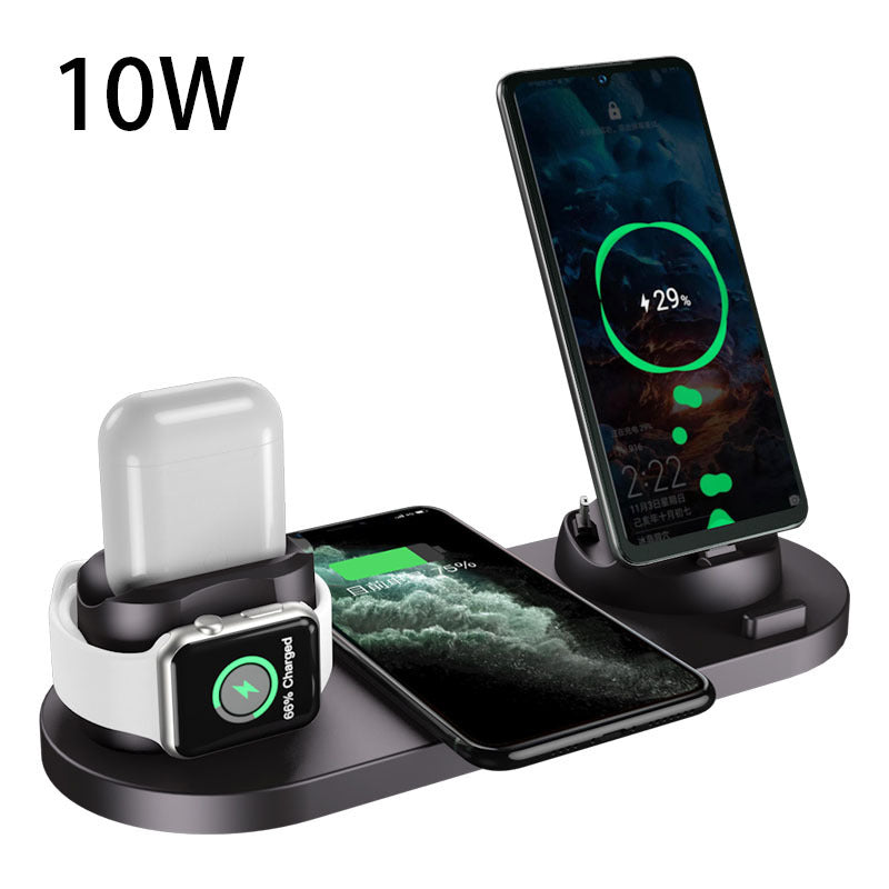6-in-1 Wireless Charging Dock Station – iPhone & Apple Watch | 10W/15W Fast Charge