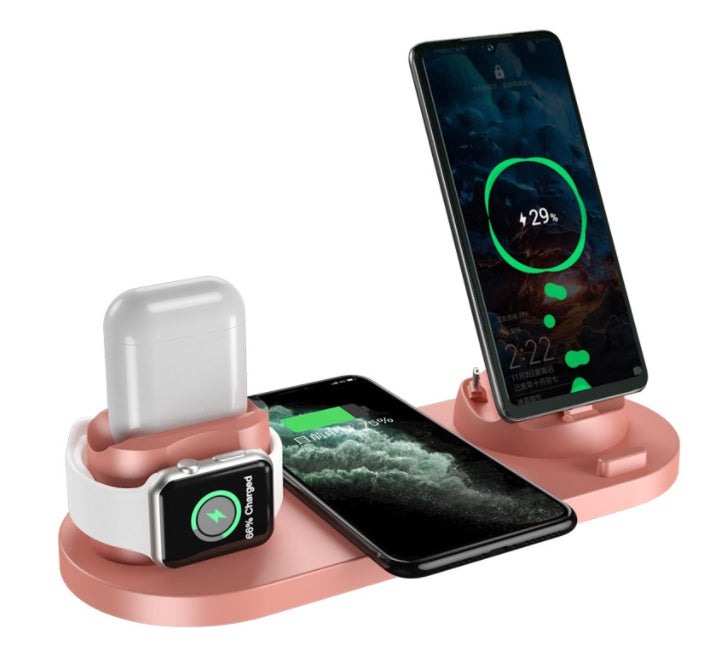 6-in-1 Wireless Charging Dock Station – iPhone & Apple Watch | 10W/15W Fast Charge