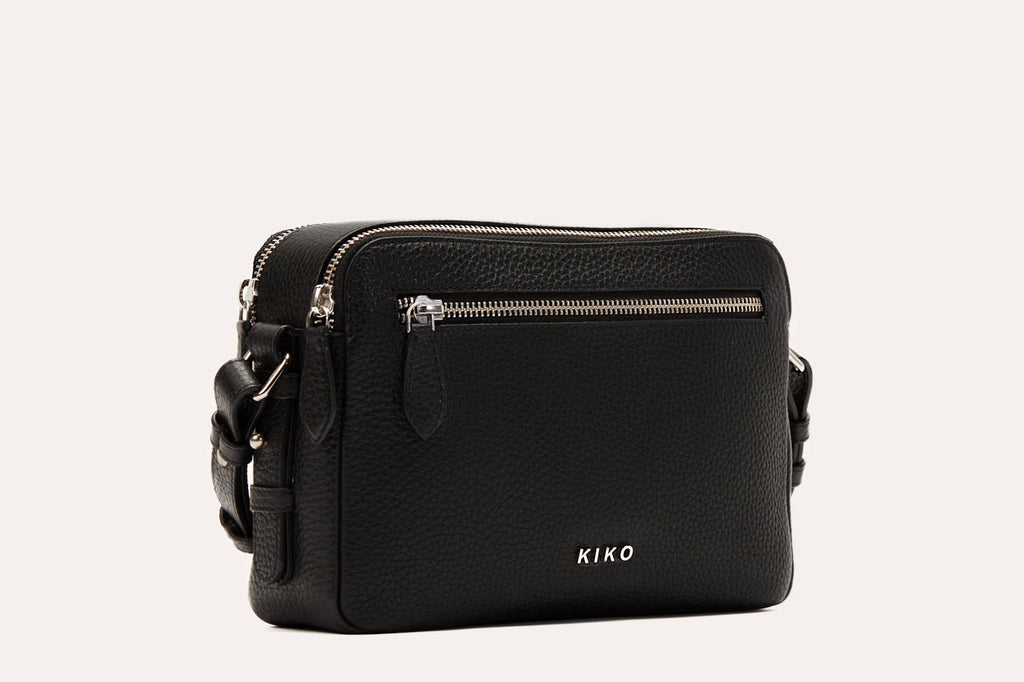 Kiko Classic Crossbody - Genuine Pebble Leather Bag with Multiple Compartments