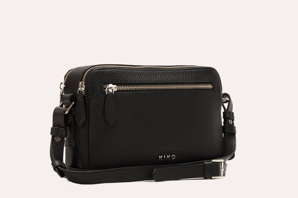 Kiko Classic Crossbody - Genuine Pebble Leather Bag with Multiple Compartments