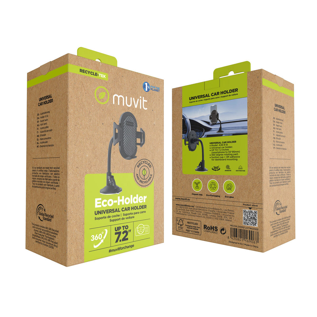 Muvit 7" Universal Car Mount - Black Phone Holder