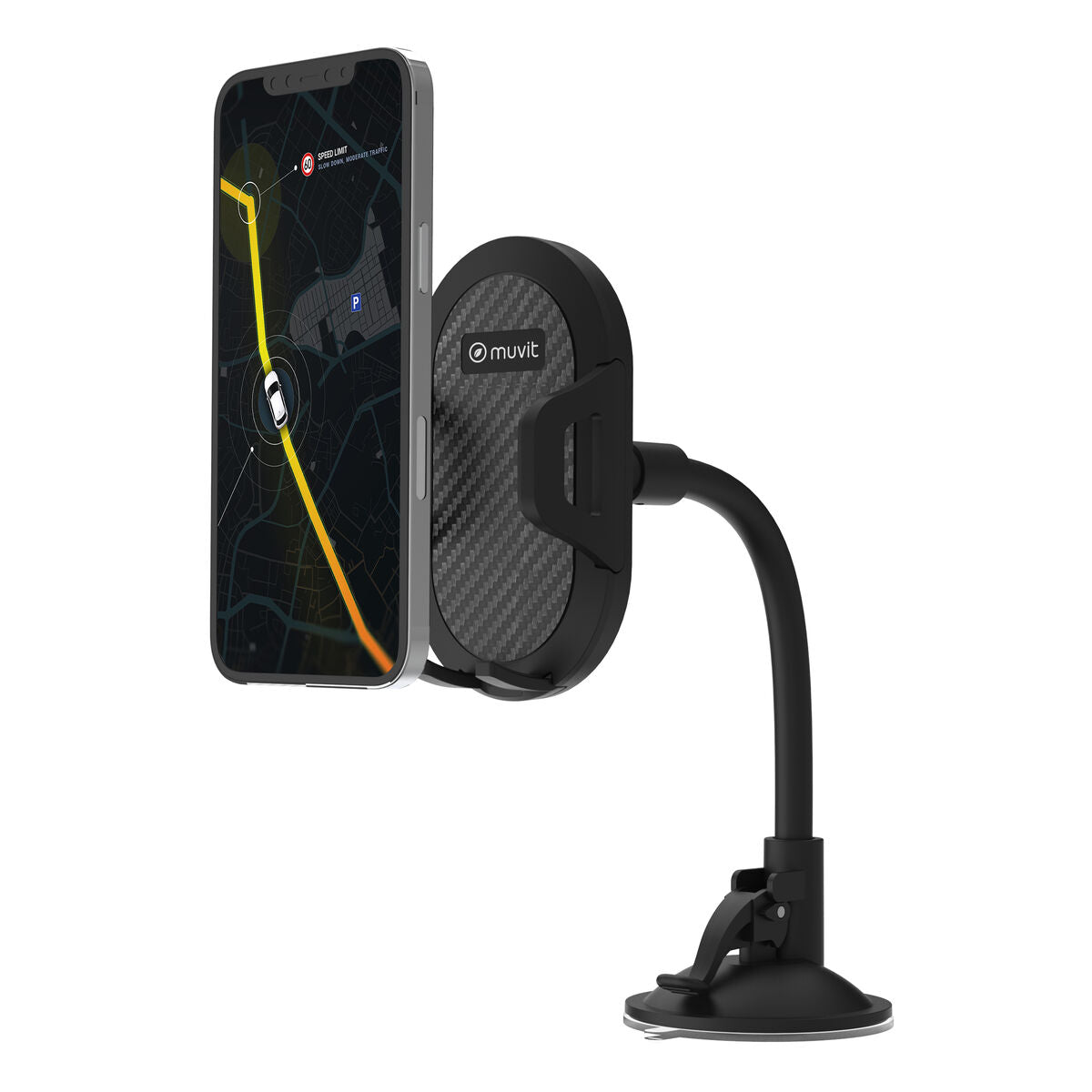 Muvit 7" Universal Car Mount - Black Phone Holder