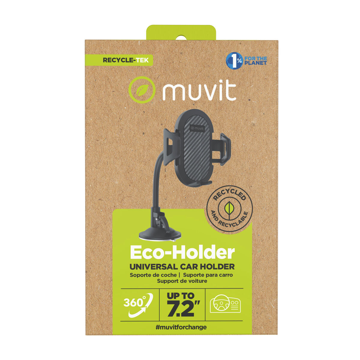 Muvit 7" Universal Car Mount - Black Phone Holder
