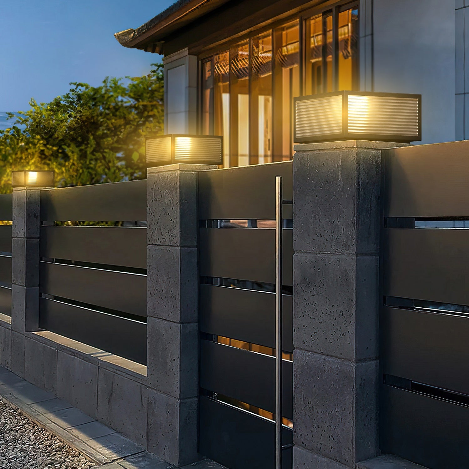 Solar Post Cap Lights - Adjustable Color Temperature with Remote