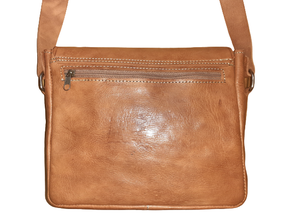 Handmade Medium Messenger Bag | Square Crossbody for Men
