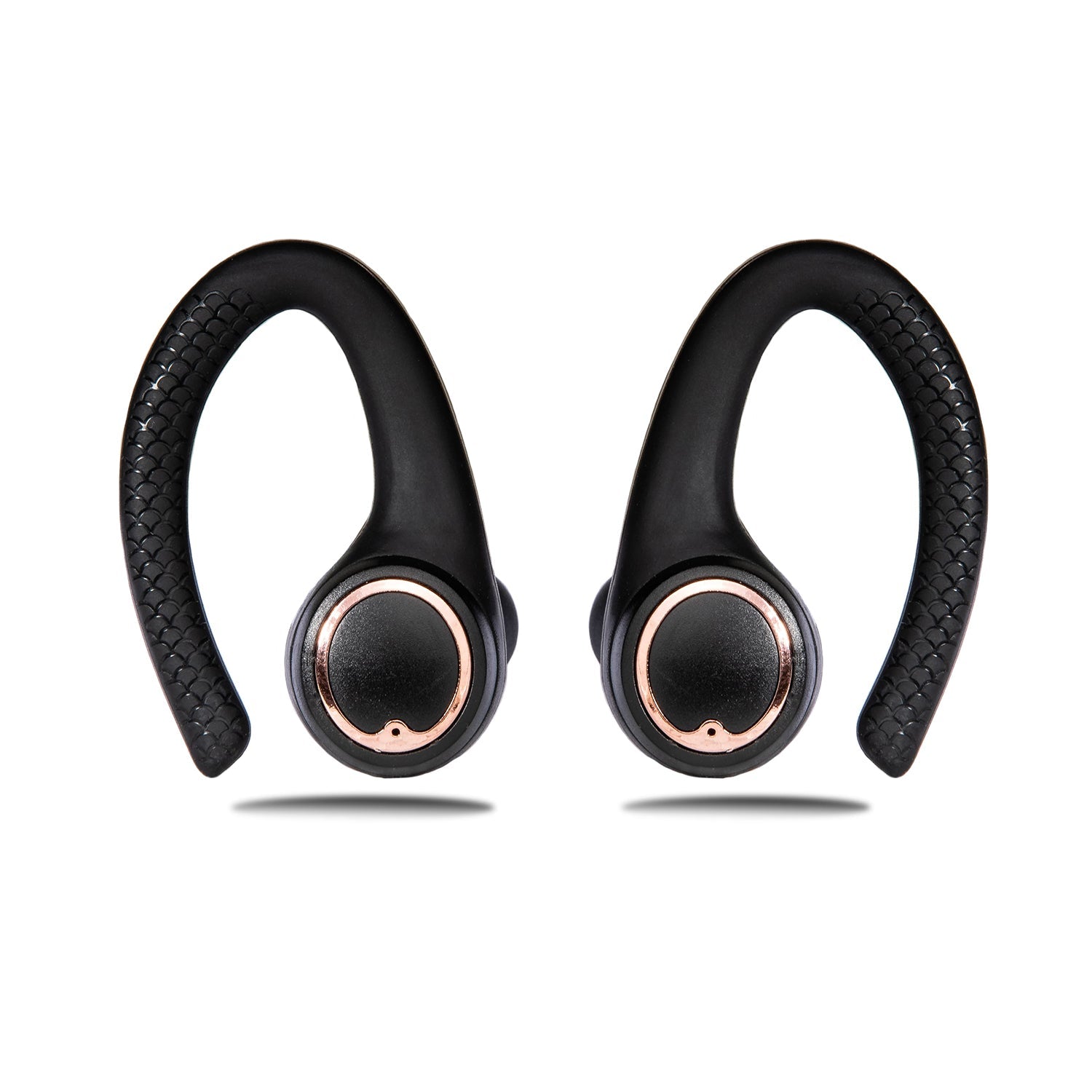 Friendie AIR Active 2.0 Sport Earbuds – Matte Black & Rose Gold (Sweat-Proof Wireless)