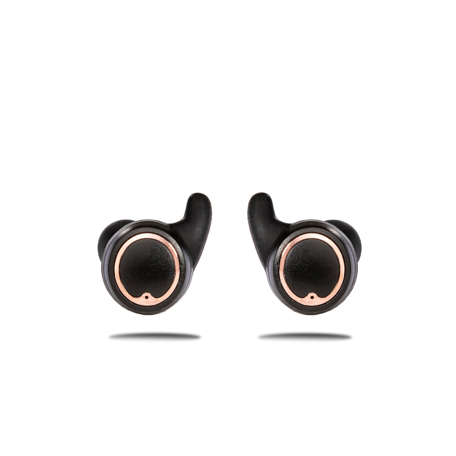 Friendie AIR Active 2.0 Sport Earbuds – Matte Black & Rose Gold (Sweat-Proof Wireless)