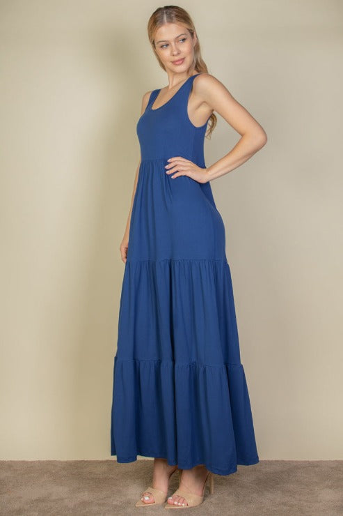 Solid Layered Hem Dress (CAPELLA)