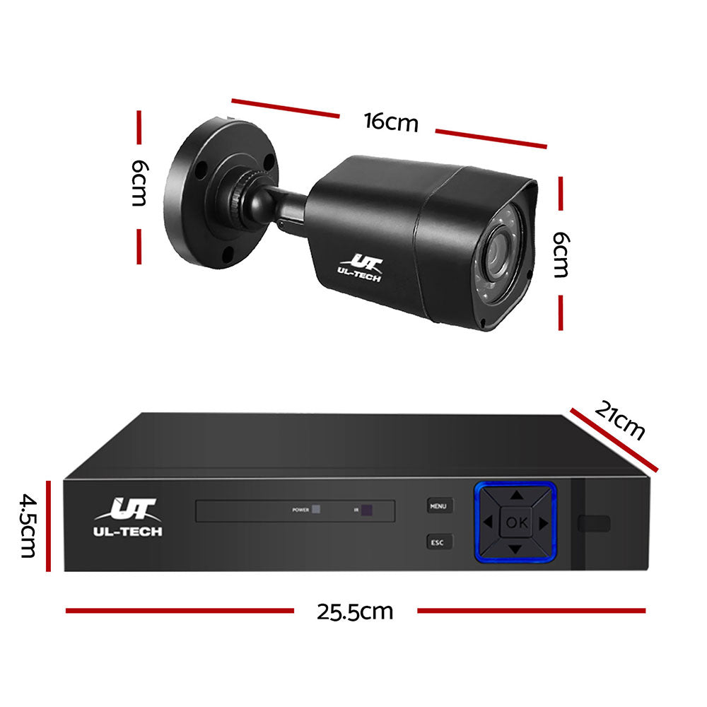 NNEDSZ -Home CCTV Security System Camera 4CH DVR 1080P 1500TVL 1TB Outdoor Home