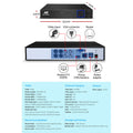 NNEDSZ -Home CCTV Security System Camera 4CH DVR 1080P 1500TVL 1TB Outdoor Home
