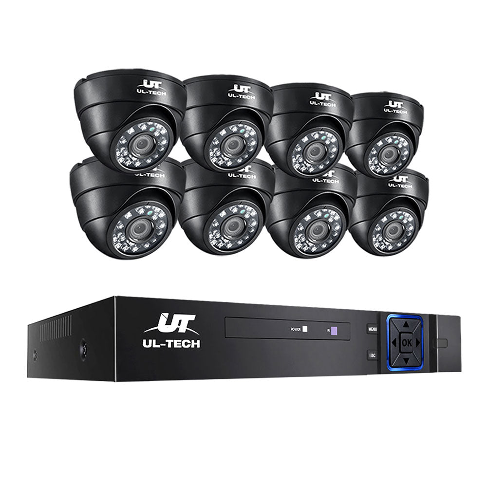 NNEDSZ -CCTV Camera Home Security System 8CH DVR 1080P IP 8 Dome Cameras Long Range