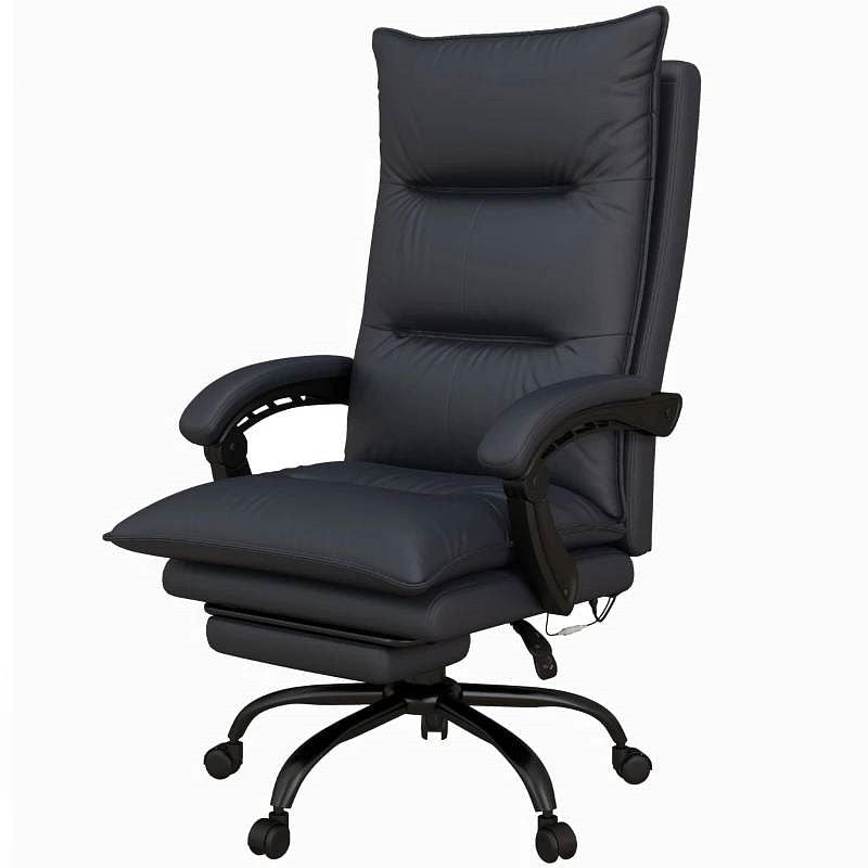 Executive Massage Office Chair with Heat - Charcoal Reclining Chair