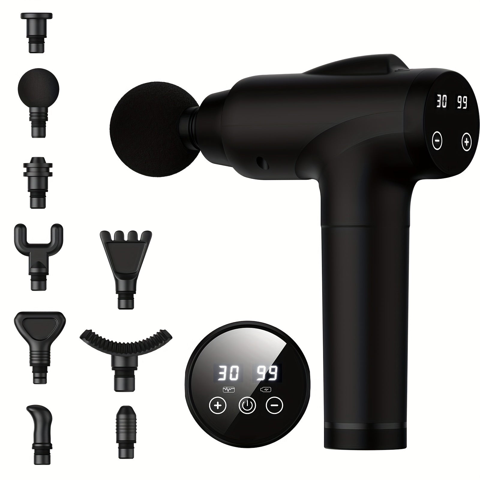 Deep Tissue Percussion Massage Gun – 30 Speeds & 9 Attachments