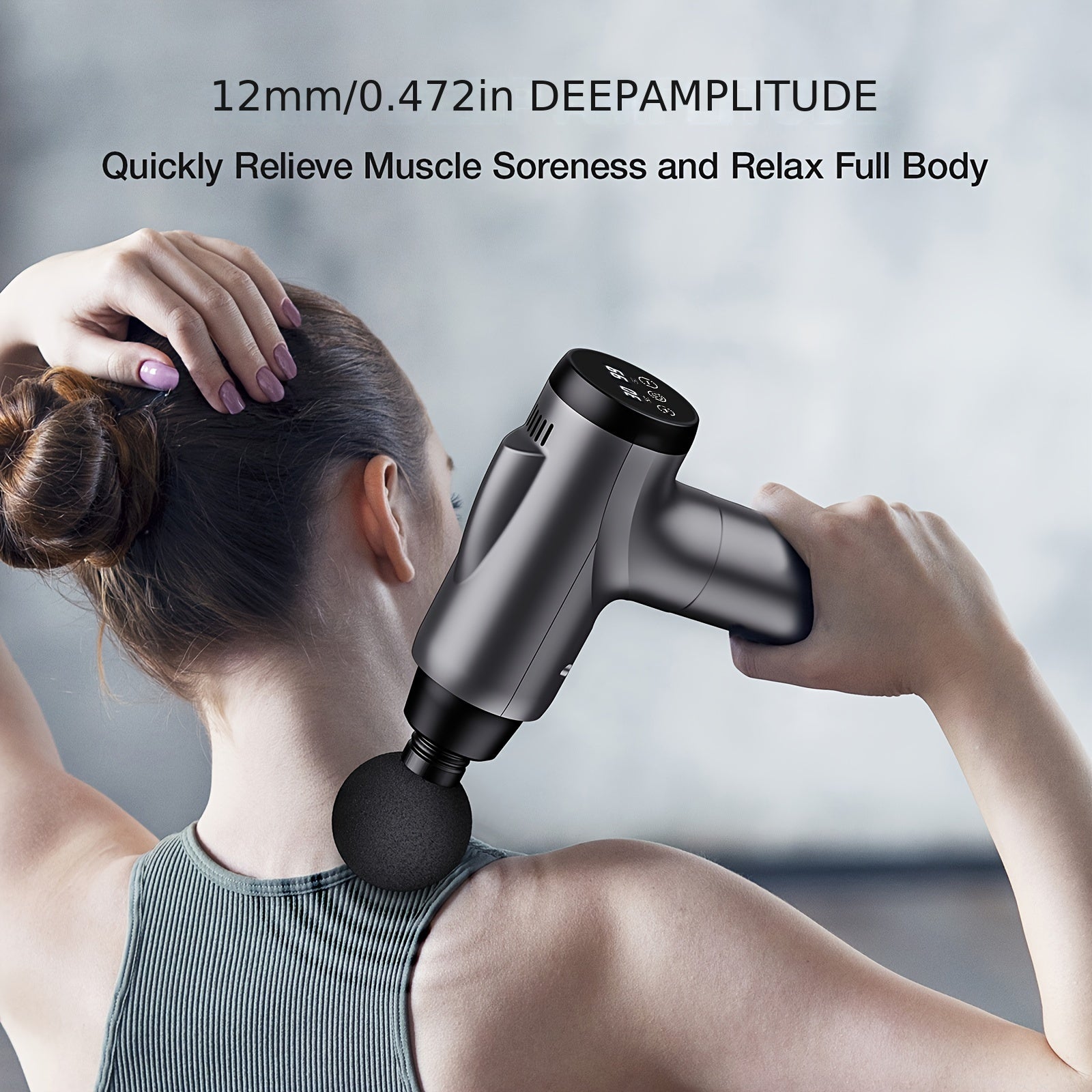 Deep Tissue Percussion Massage Gun – 30 Speeds & 9 Attachments