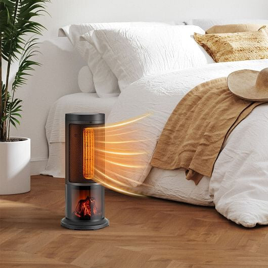 17 Inch 1500W Portable Tower Space Heater with 135?° Oscillation-Black