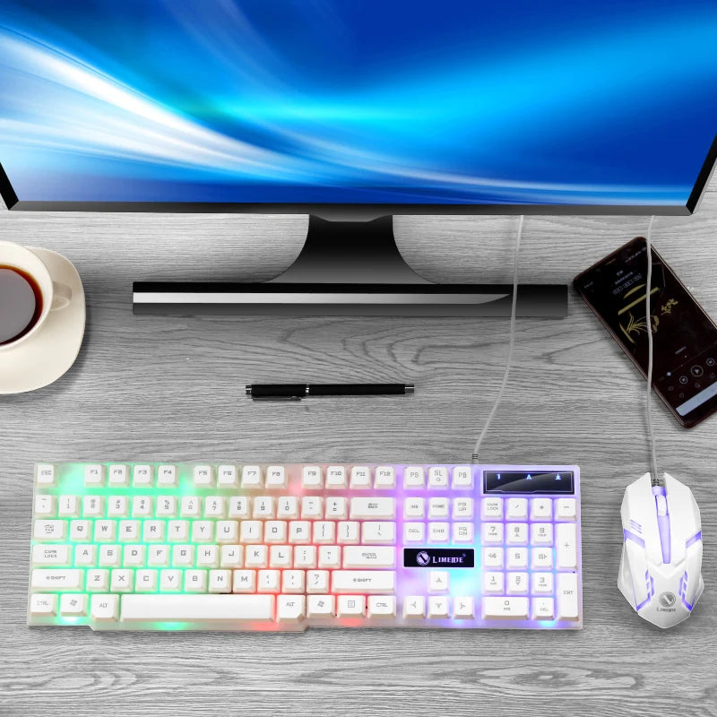 RGB Gaming Keyboard & Mouse Set – Wired USB Backlit Combo