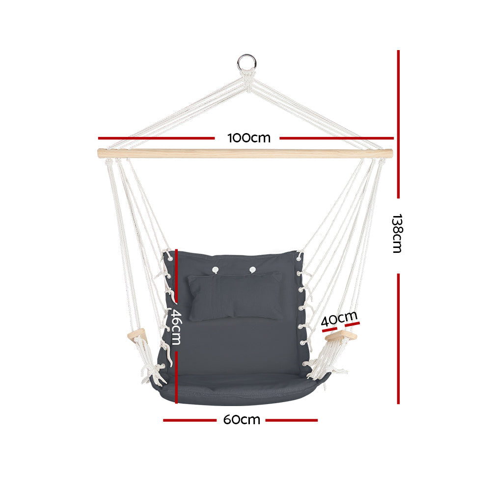 NNEDSZ Hammock Hanging Swing Chair - Grey