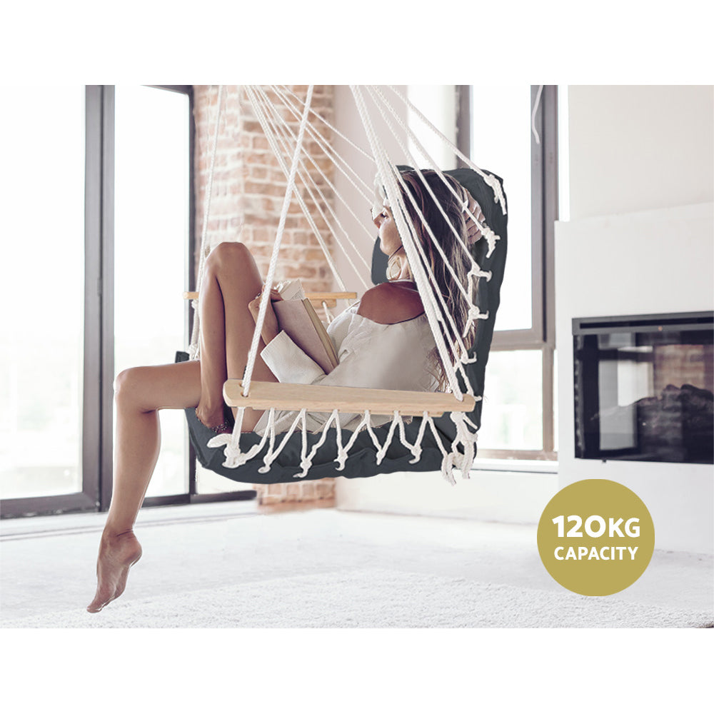 NNEDSZ Hammock Hanging Swing Chair - Grey