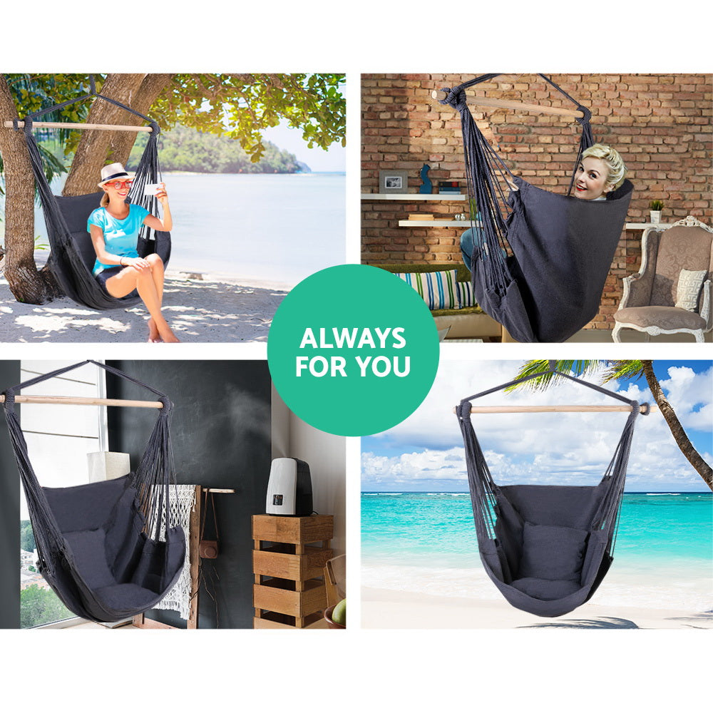 NNEDSZ Hammock Swing Chair - Grey