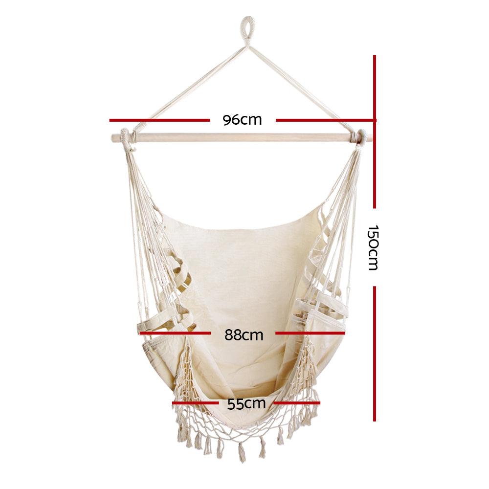 NNEDSZ  Hammock Swing Chair - Cream