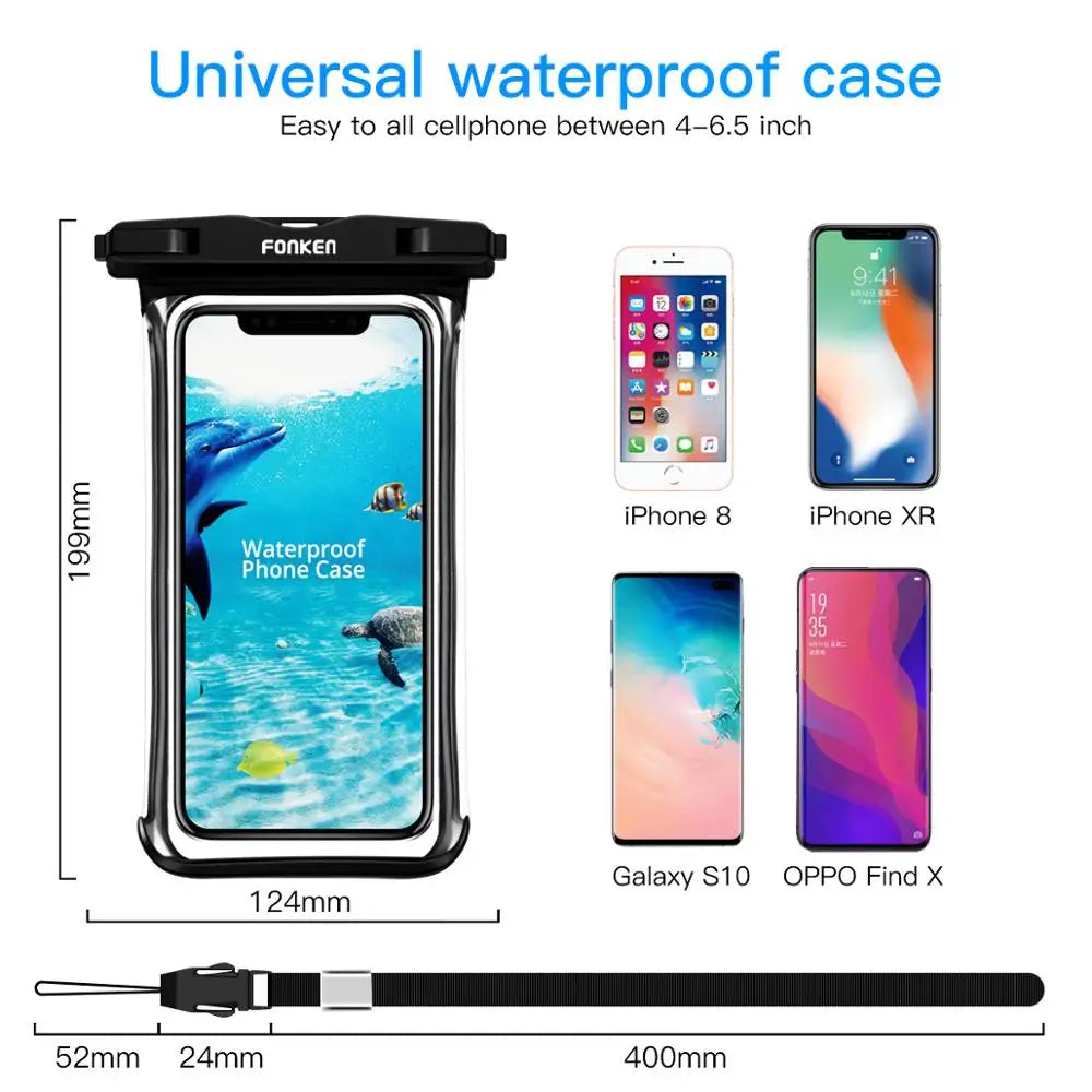 Waterproof Phone Pouch – Universal Dry Bag Case for Swimming & Outdoors