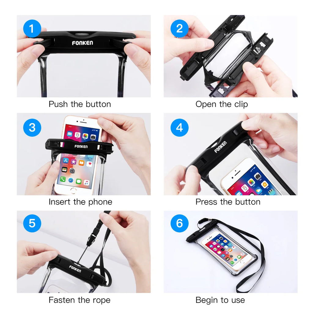 Waterproof Phone Pouch – Universal Dry Bag Case for Swimming & Outdoors