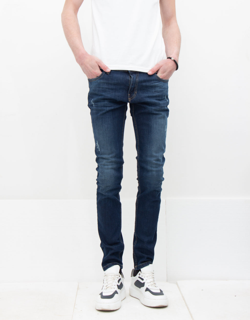 Men's Dublin Slim Fit Jeans – Classic Blue, European Premium Denim