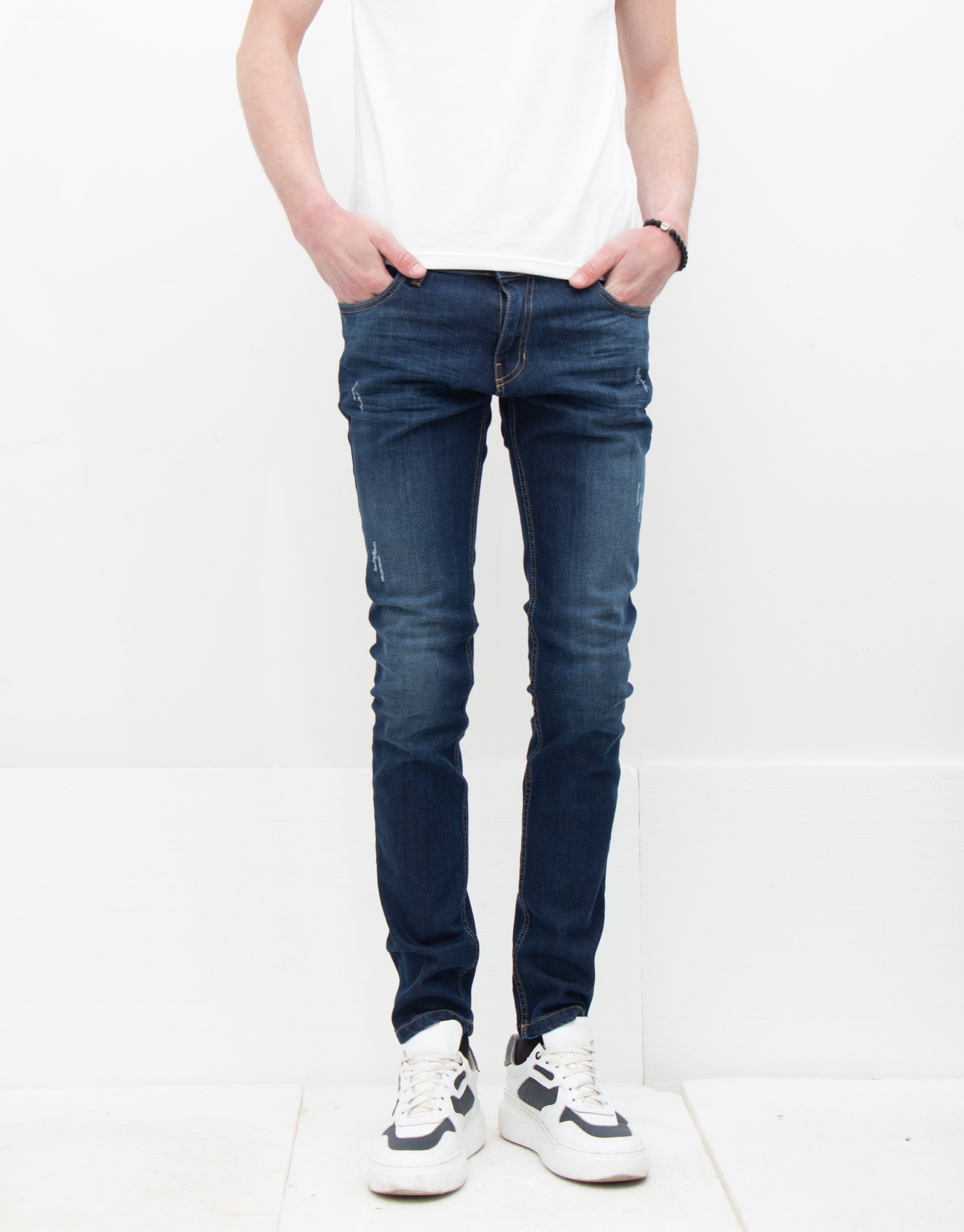 Men's Dublin Slim Fit Jeans – Classic Blue, European Premium Denim