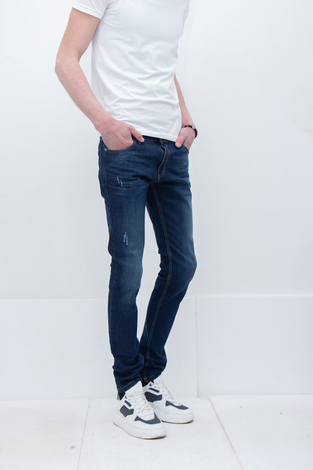 Men's Dublin Slim Fit Jeans – Classic Blue, European Premium Denim