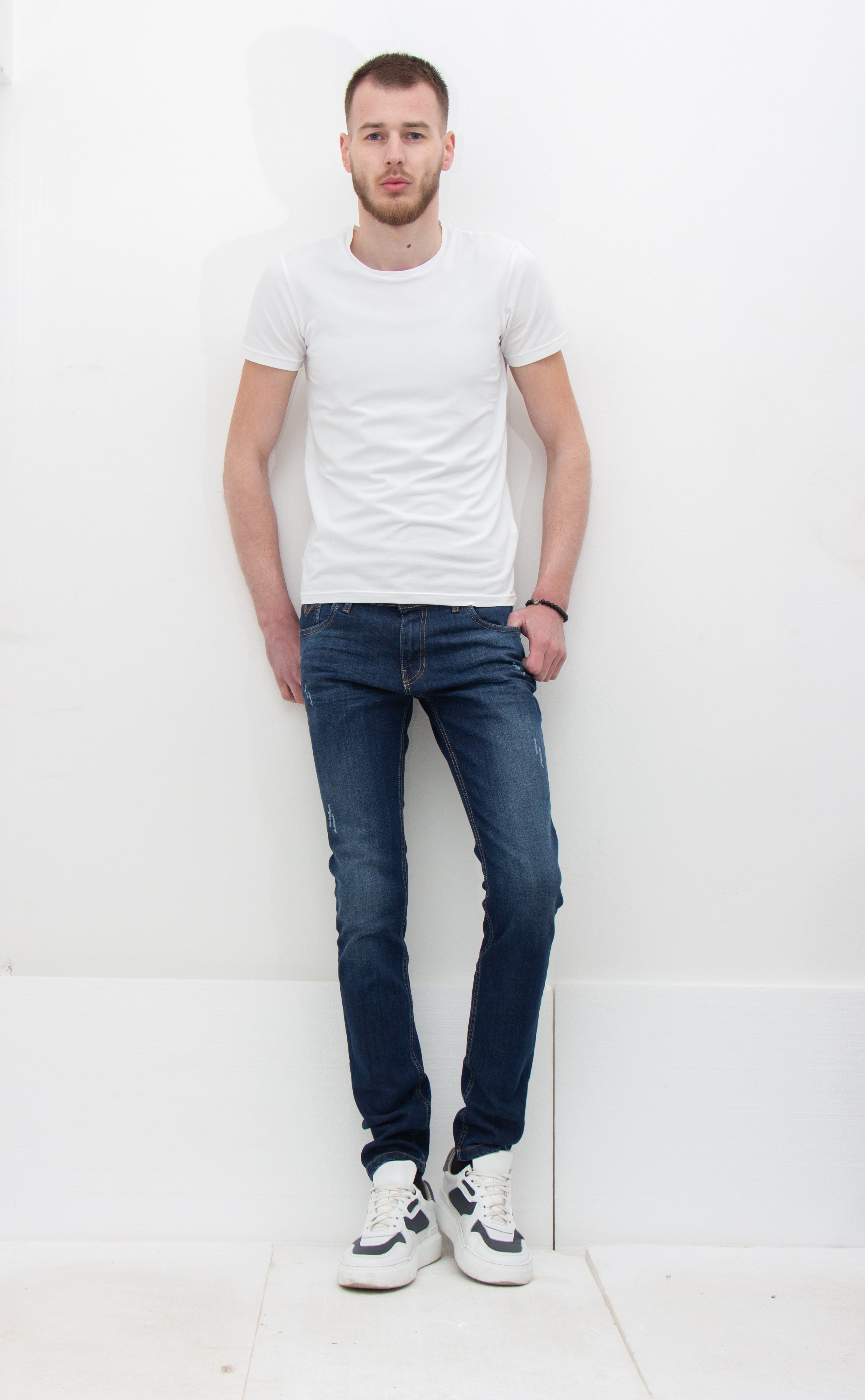 Men's Dublin Slim Fit Jeans – Classic Blue, European Premium Denim