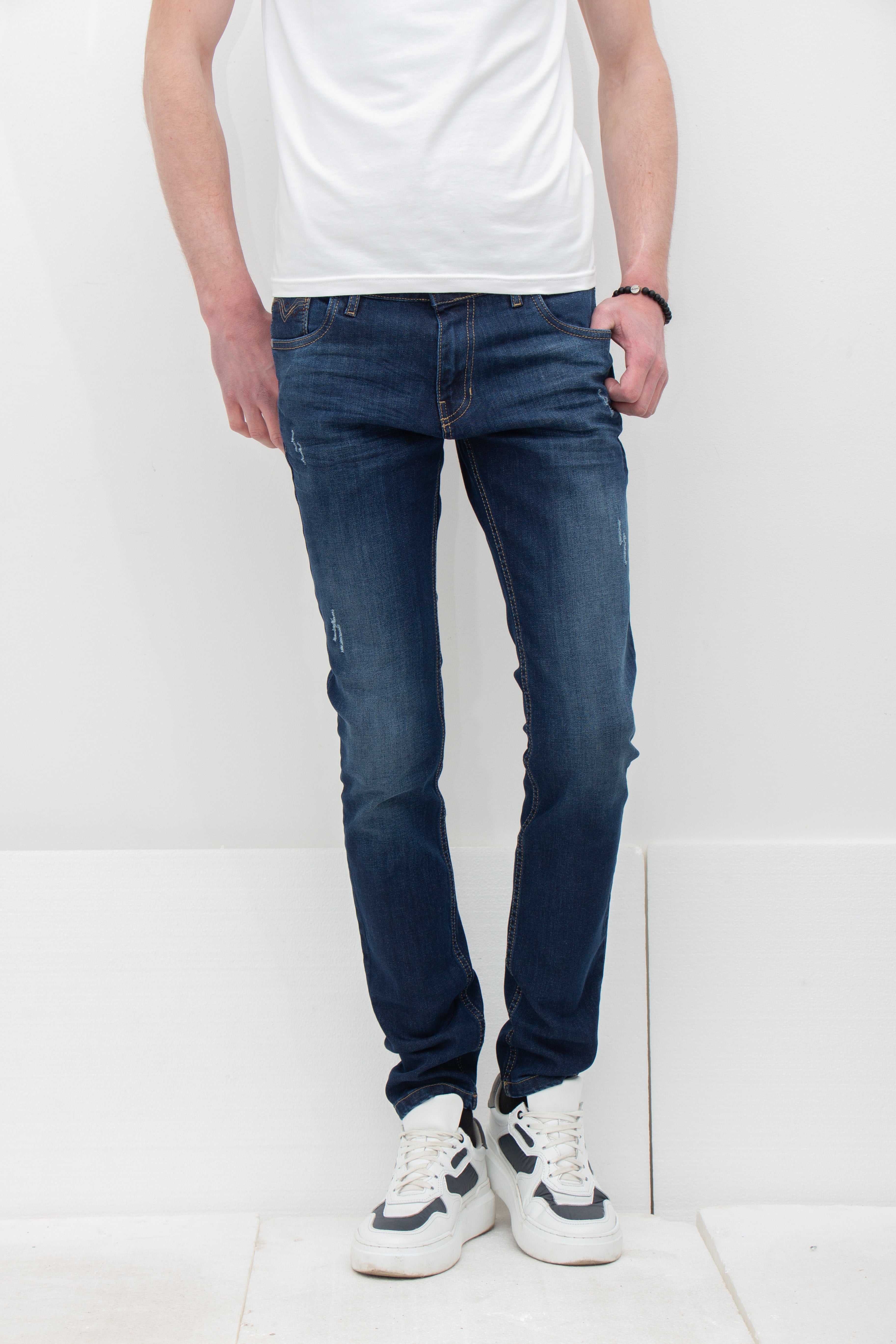 Men's Dublin Slim Fit Jeans – Classic Blue, European Premium Denim