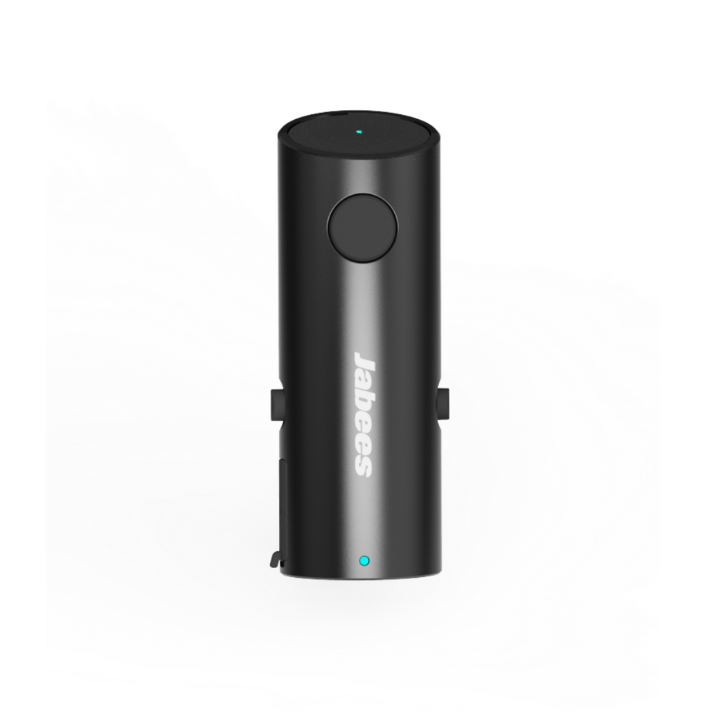 Black electronic device with 'Jabees' branding on a white background