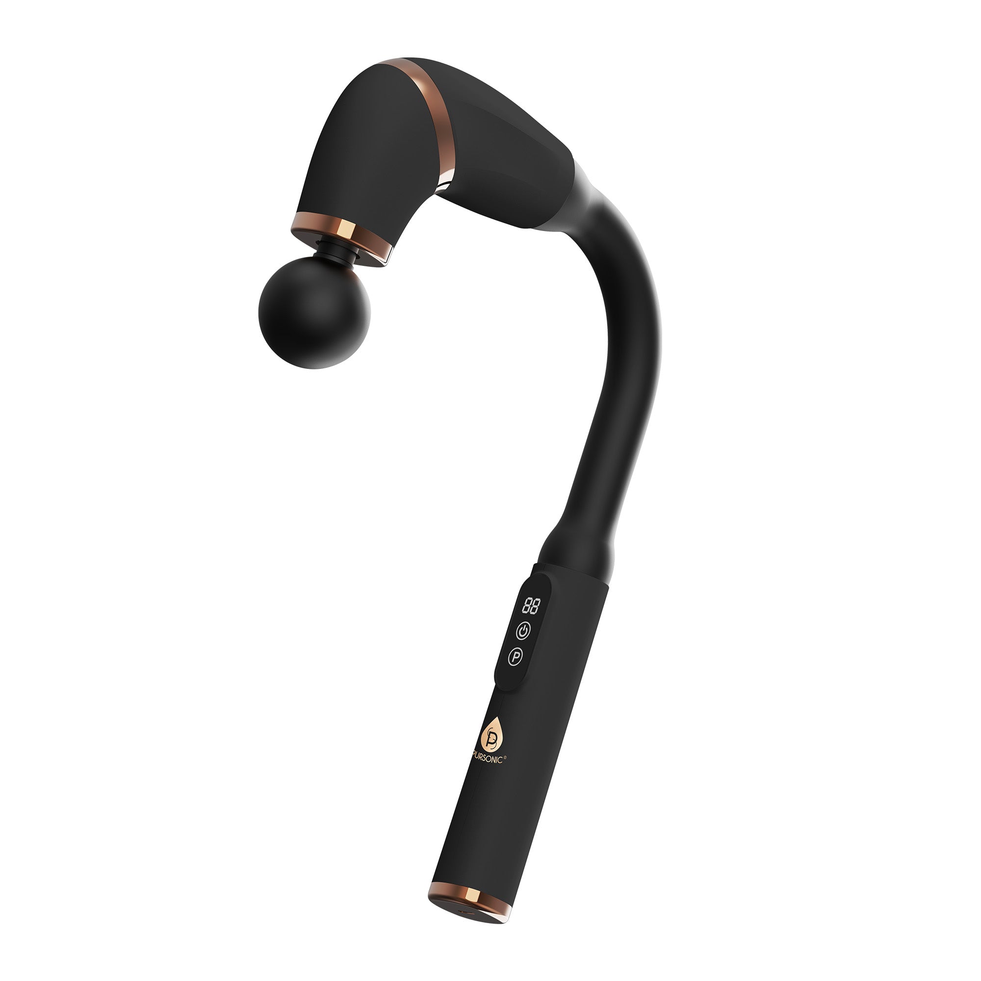 U-Shaped Percussion Massage Gun – 6 Speeds, 4 Heads & USB-C Charging