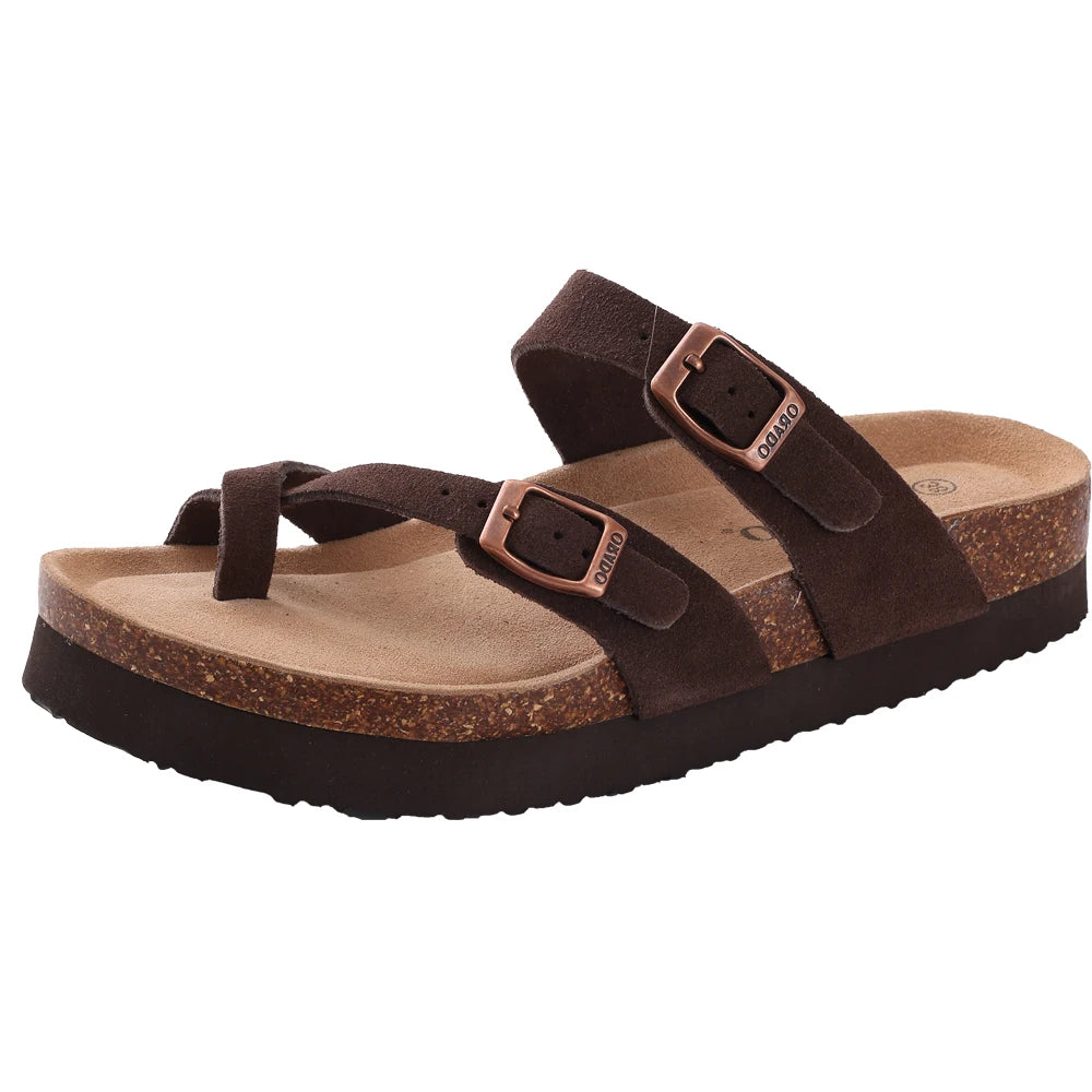 Comwarm Suede Mules - Cork Insole Clogs with Arch Support (Unisex)