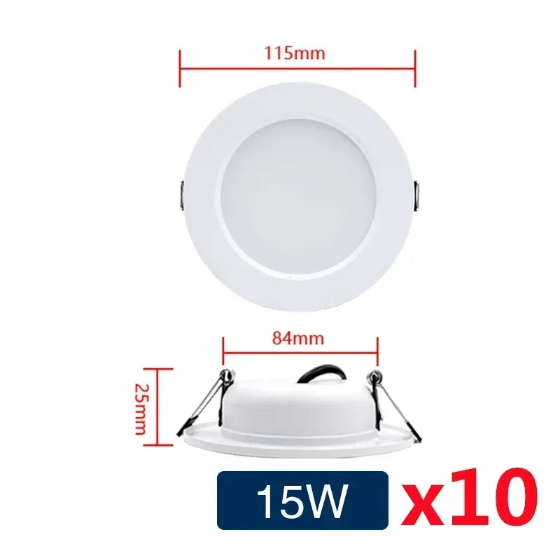 LED Downlight 10-Pack - White Recessed Ceiling Lights